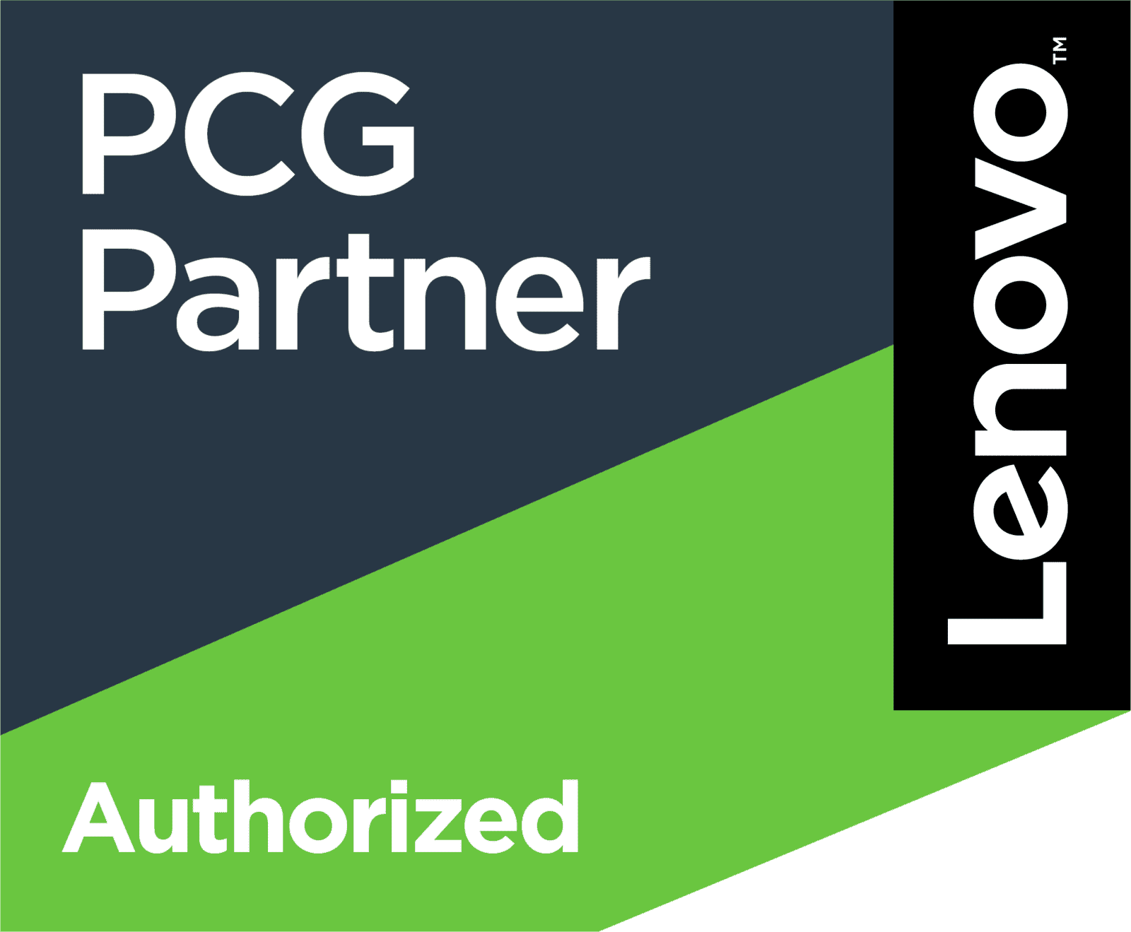 lenovo authorized partner logo in green black white and navy blue