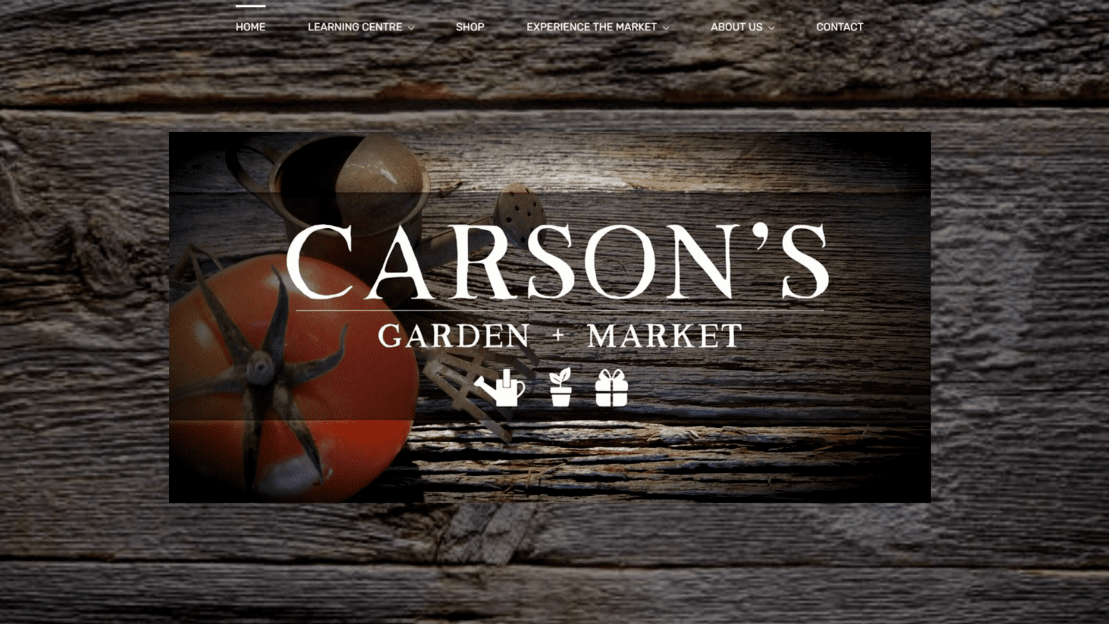 carson garden and market website homepage