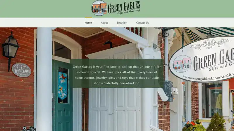 green gables website homepage