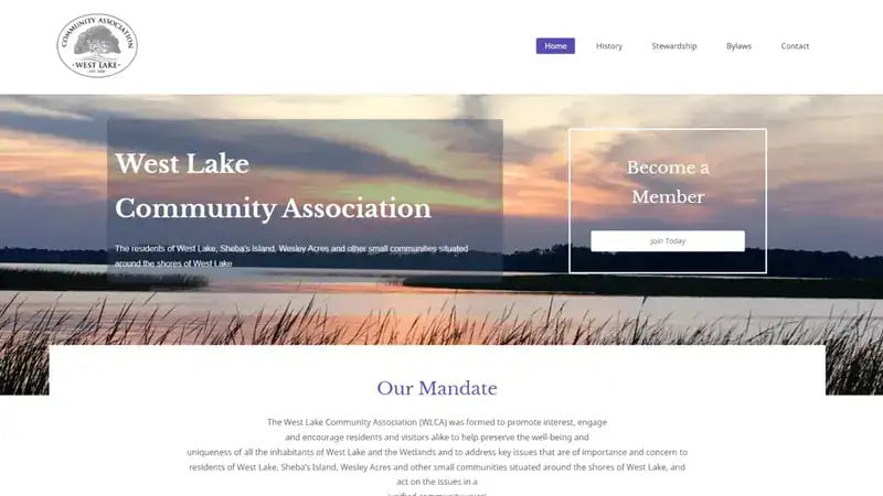 west lake community association website homepage